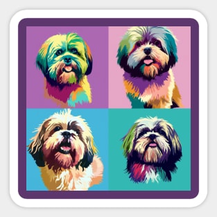 Lhasa Apso Pop Art - Dog Lover Gifts Sticker